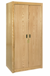 Woodcrest Double Door Wardrobe w\/Interior Shelf & Clothes Rod, 36"W, 78"H
